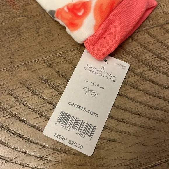 New 3t carters fleece pjs - Picture 2 of 5